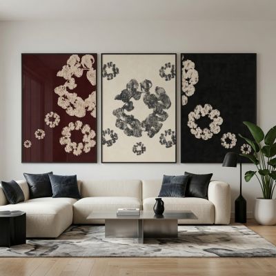 Denim Tears Wall Art Set of 3, Cotton Wreath Posters, Hypebeast Room Decor, Luxury Streetwear Fashion Prints, Designer Inspired Wall Art