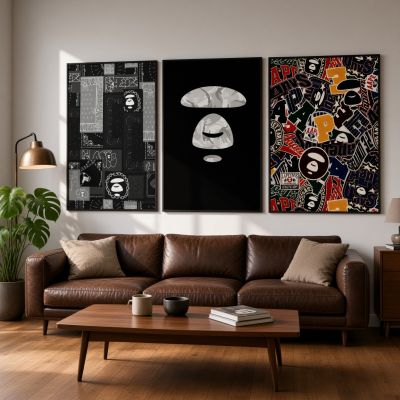 Kaws Girl Wall Art Set of 3, Girl Hypebeast Room Decor, Pink Grey Kaws Posters, Feminine Kaws Wall Art, Cool Girl Room Decor, Teen Girl Art